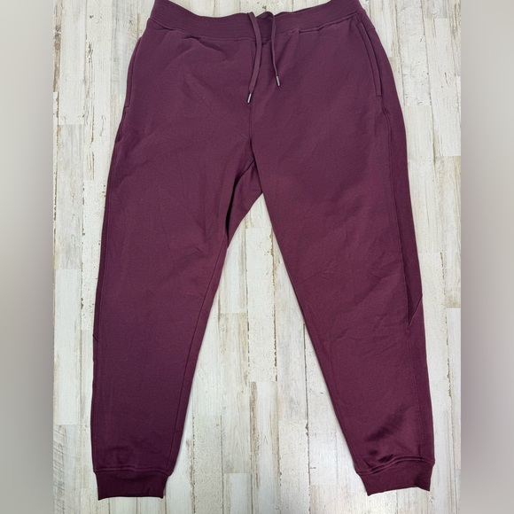 Right Of Way Jogger Pants Mens XL Burgundy Drawstring Casual Stretch - Picture 4 of 11